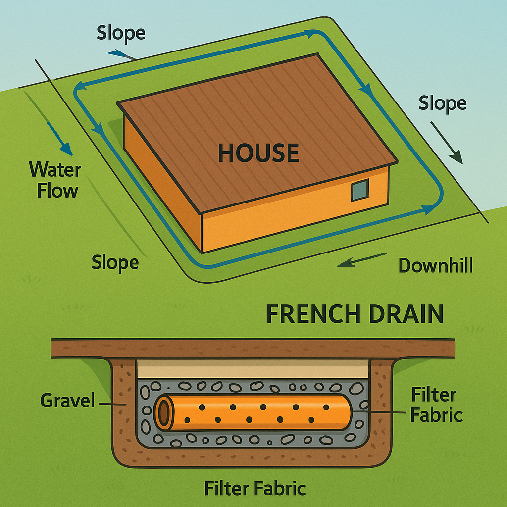 Solving Water Problems with a French Drain
