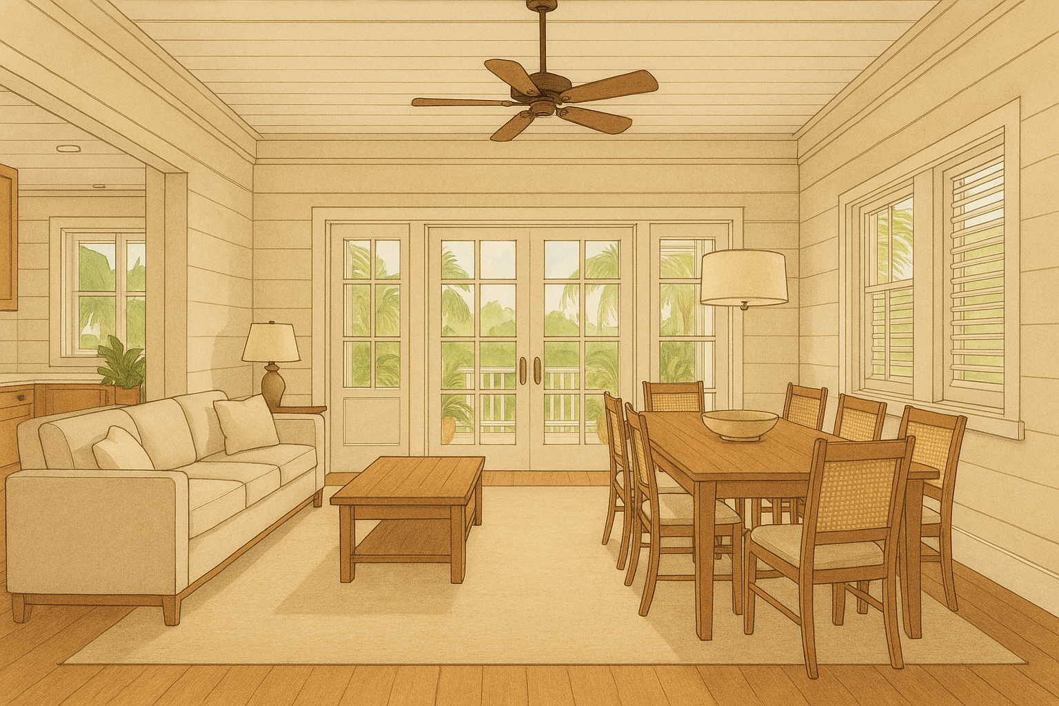 Open-Plan Dining and Living
